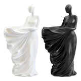 Maxbell Woman Statues Abstract Sculptures Crafts for Tabletop Wine Cabinet Bookshelf black