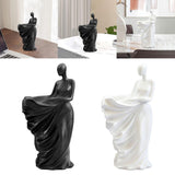 Maxbell Woman Statues Abstract Sculptures Crafts for Tabletop Wine Cabinet Bookshelf black