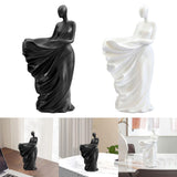 Maxbell Woman Statues Abstract Sculptures Crafts for Tabletop Wine Cabinet Bookshelf black