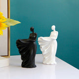 Maxbell Woman Statues Abstract Sculptures Crafts for Tabletop Wine Cabinet Bookshelf black