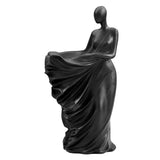Maxbell Woman Statues Abstract Sculptures Crafts for Tabletop Wine Cabinet Bookshelf black