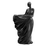Maxbell Woman Statues Abstract Sculptures Crafts for Tabletop Wine Cabinet Bookshelf black