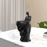 Maxbell Woman Statues Abstract Sculptures Crafts for Tabletop Wine Cabinet Bookshelf black