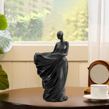 Maxbell Woman Statues Abstract Sculptures Crafts for Tabletop Wine Cabinet Bookshelf black