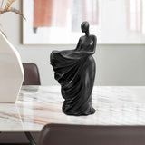 Maxbell Woman Statues Abstract Sculptures Crafts for Tabletop Wine Cabinet Bookshelf black