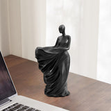 Maxbell Woman Statues Abstract Sculptures Crafts for Tabletop Wine Cabinet Bookshelf black