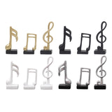 Maxbell 3Pcs Creative Music Symbol Ornament Resin Sculpture for Office Souvenirs Gold