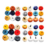 Maxbell Mini Artificial pumpkin Decorations Autumn Prop Halloween Small Flannel 9PCS