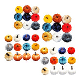 Maxbell Mini Artificial pumpkin Decorations Autumn Prop Halloween Small Flannel 9PCS