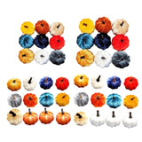 Maxbell Mini Artificial pumpkin Decorations Autumn Prop Halloween Small Flannel 9PCS