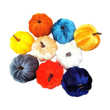 Maxbell Mini Artificial pumpkin Decorations Autumn Prop Halloween Small Flannel 9PCS