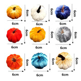 Maxbell Mini Artificial pumpkin Decorations Autumn Prop Halloween Small Flannel 9PCS