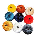 Maxbell Mini Artificial pumpkin Decorations Autumn Prop Halloween Large Flannel 9PCS