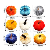 Maxbell Mini Artificial pumpkin Decorations Autumn Prop Halloween Large Flannel 9PCS