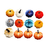 Maxbell Mini Artificial pumpkin Decorations Autumn Prop Halloween StyleC 12PCS