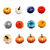 Maxbell Mini Artificial pumpkin Decorations Autumn Prop Halloween StyleC 12PCS