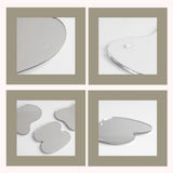 Maxbell 3Pcs Irregular Acrylic Coasters Ornaments Clear Desktop