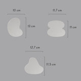 Maxbell 3Pcs Irregular Acrylic Coasters Ornaments Clear Desktop