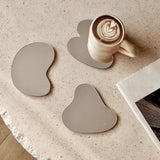 Maxbell 3Pcs Irregular Acrylic Coasters Ornaments Clear Desktop