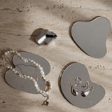Maxbell 3Pcs Irregular Acrylic Coasters Ornaments Clear Desktop