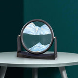 Maxbell Moving Sand Picture Flowing Sand Painting for Decoration Office Blue