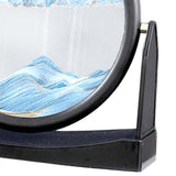 Maxbell Moving Sand Picture Flowing Sand Painting for Decoration Office Blue