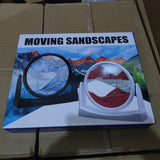 Maxbell Moving Sand Picture Flowing Sand Painting for Decoration Office Blue