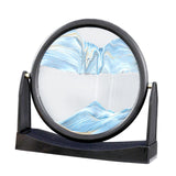 Maxbell Moving Sand Picture Flowing Sand Painting for Decoration Office Blue