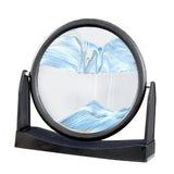 Maxbell Moving Sand Picture Flowing Sand Painting for Decoration Office Blue