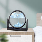 Maxbell Moving Sand Picture Flowing Sand Painting for Decoration Office Blue
