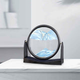 Maxbell Moving Sand Picture Flowing Sand Painting for Decoration Office Blue