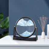 Maxbell Moving Sand Picture Flowing Sand Painting for Decoration Office Blue