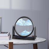 Maxbell Moving Sand Picture Flowing Sand Painting for Decoration Office Blue