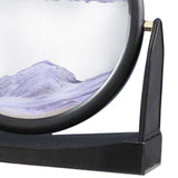 Maxbell Moving Sand Picture Flowing Sand Painting for Decoration Office Purple