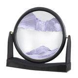 Maxbell Moving Sand Picture Flowing Sand Painting for Decoration Office Purple