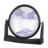 Maxbell Moving Sand Picture Flowing Sand Painting for Decoration Office Purple