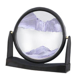 Maxbell Moving Sand Picture Flowing Sand Painting for Decoration Office Purple
