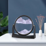 Maxbell Moving Sand Picture Flowing Sand Painting for Decoration Office Purple
