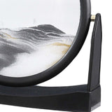 Maxbell Moving Sand Picture Flowing Sand Painting for Decoration Office Black