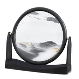 Maxbell Moving Sand Picture Flowing Sand Painting for Decoration Office Black