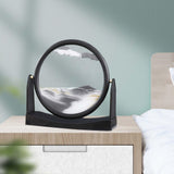 Maxbell Moving Sand Picture Flowing Sand Painting for Decoration Office Black