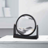 Maxbell Moving Sand Picture Flowing Sand Painting for Decoration Office Black