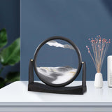 Maxbell Moving Sand Picture Flowing Sand Painting for Decoration Office Black