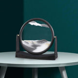 Maxbell Moving Sand Picture Flowing Sand Painting for Decoration Office Black