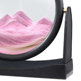 Maxbell Moving Sand Picture Flowing Sand Painting for Decoration Office Pink