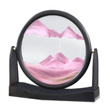 Maxbell Moving Sand Picture Flowing Sand Painting for Decoration Office Pink