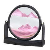 Maxbell Moving Sand Picture Flowing Sand Painting for Decoration Office Pink