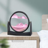 Maxbell Moving Sand Picture Flowing Sand Painting for Decoration Office Pink