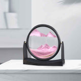 Maxbell Moving Sand Picture Flowing Sand Painting for Decoration Office Pink