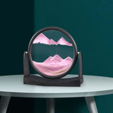 Maxbell Moving Sand Picture Flowing Sand Painting for Decoration Office Pink